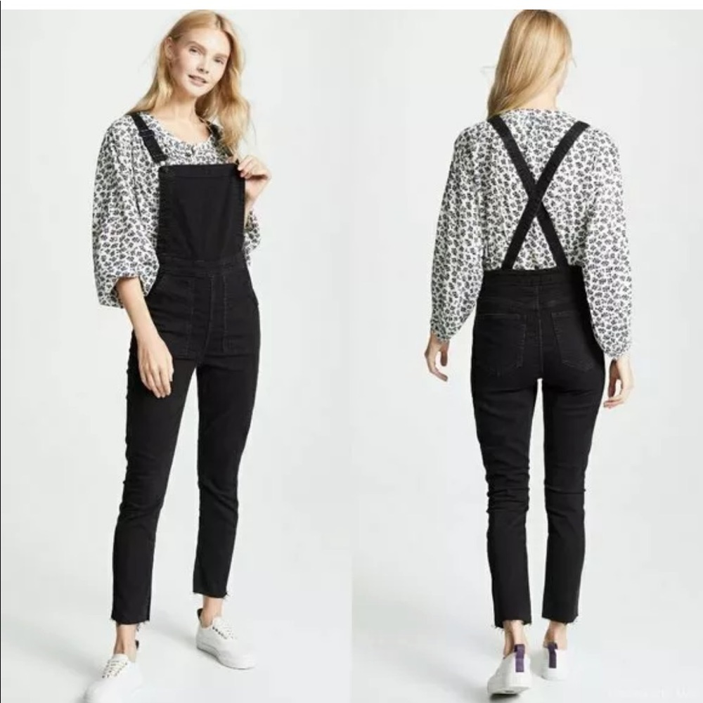Madewell Black Jeans Overalls